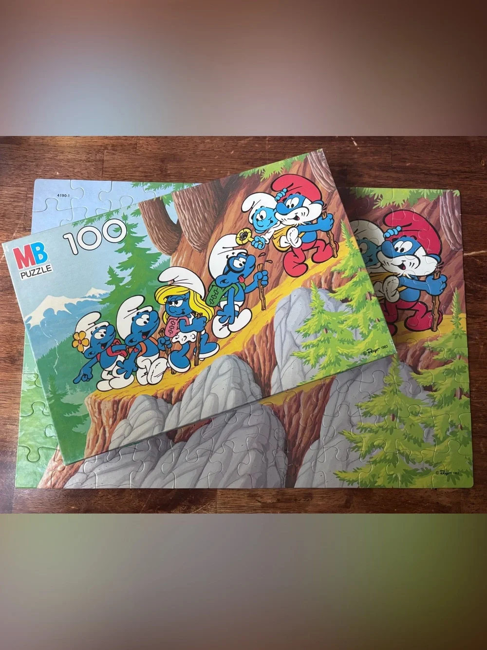 Smurfs Puzzle 1983 Milton Bradley 